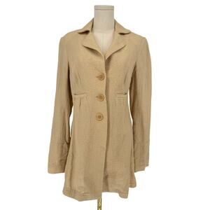 Vintage Y2K Max Studio Cream Car Coat Coquette Deadstock NWT Women's size M